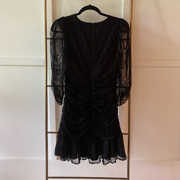 ASTR the Label Rosalind Black Lace Fitted Mini Dress || Revolve Small - Picture 6 of 7